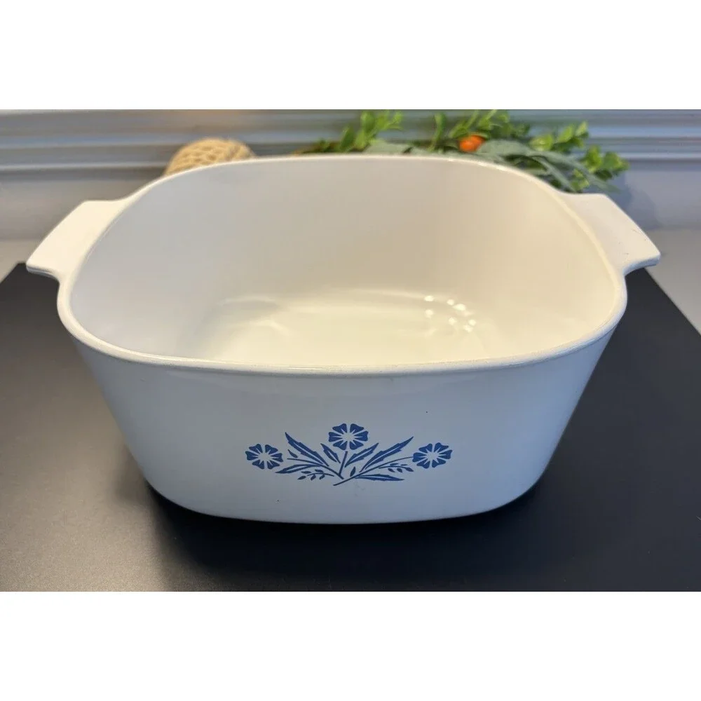 Vintage CorningWare A-5-B Blue Cornflower 5 Quart Casserole Dish No Lid 10”